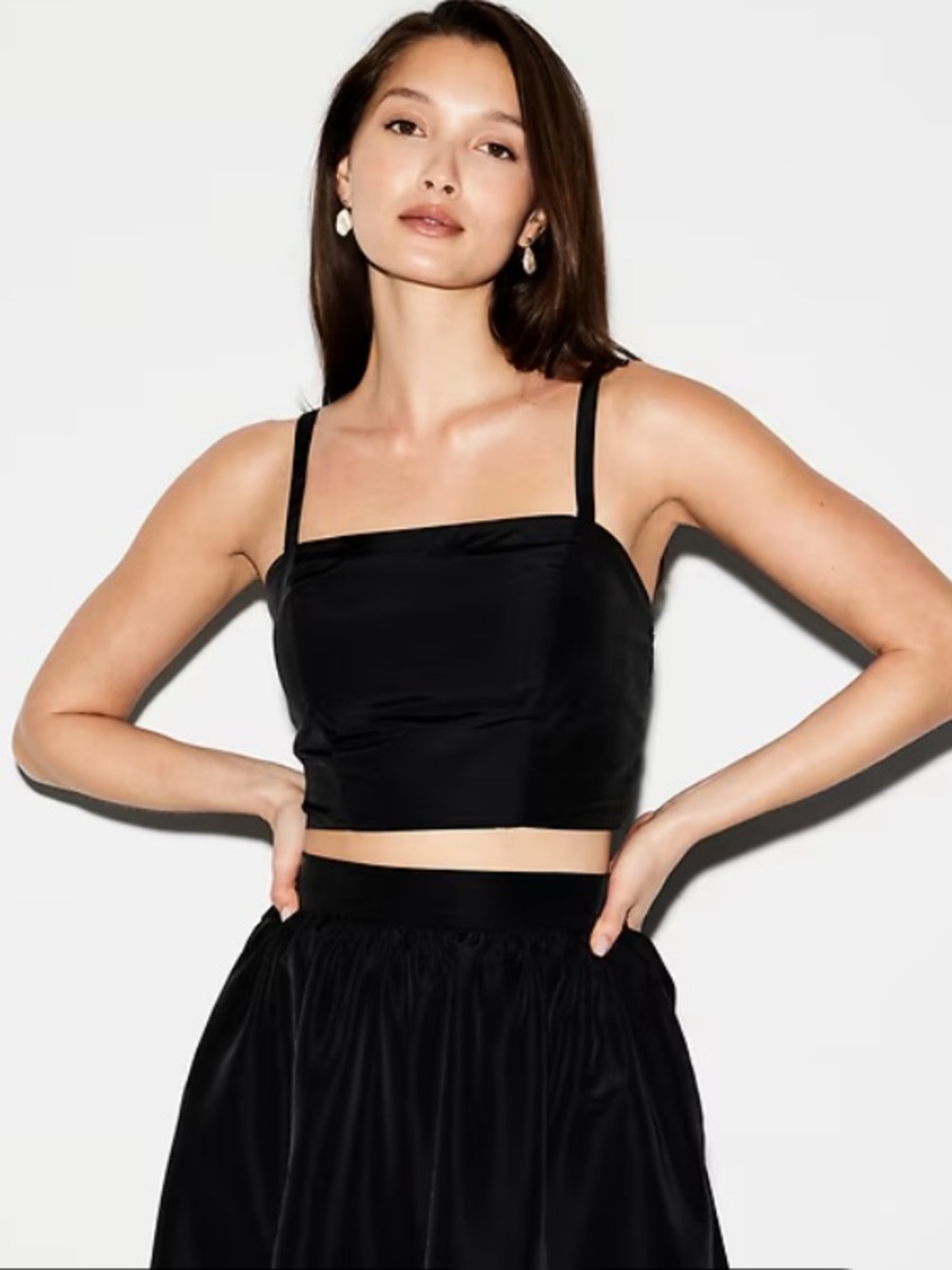 The Occasion by Old Navy Taffeta Cropped Tank Top